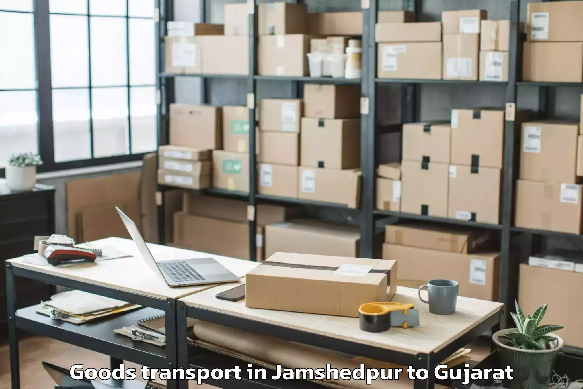 Top Jamshedpur to Gujarat Ayurved University Jam Goods Transport Available